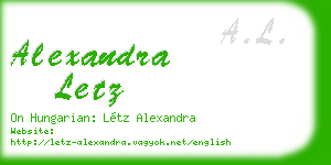 alexandra letz business card